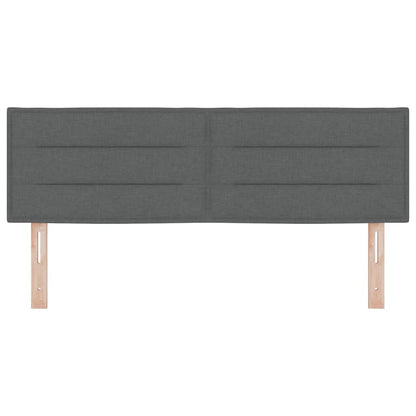 Testiera LED con strisce LED Grigio scuro 144 cm Tessuto | homemem39