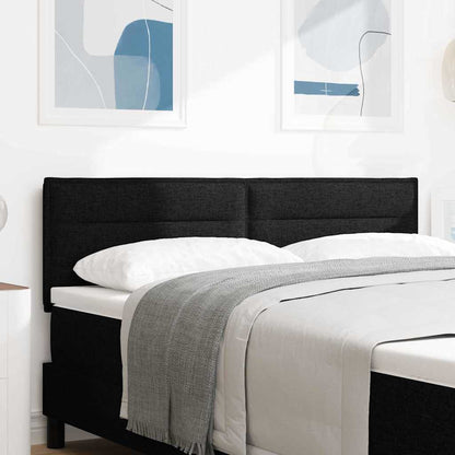 Testiera LED con strisce LED con testiera Nero 144 cm Tessuto | homemem39