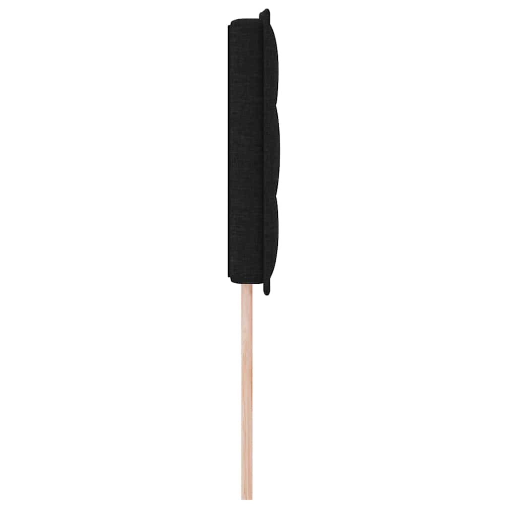 Testiera LED con strisce LED con testiera Nero 144 cm Tessuto | homemem39