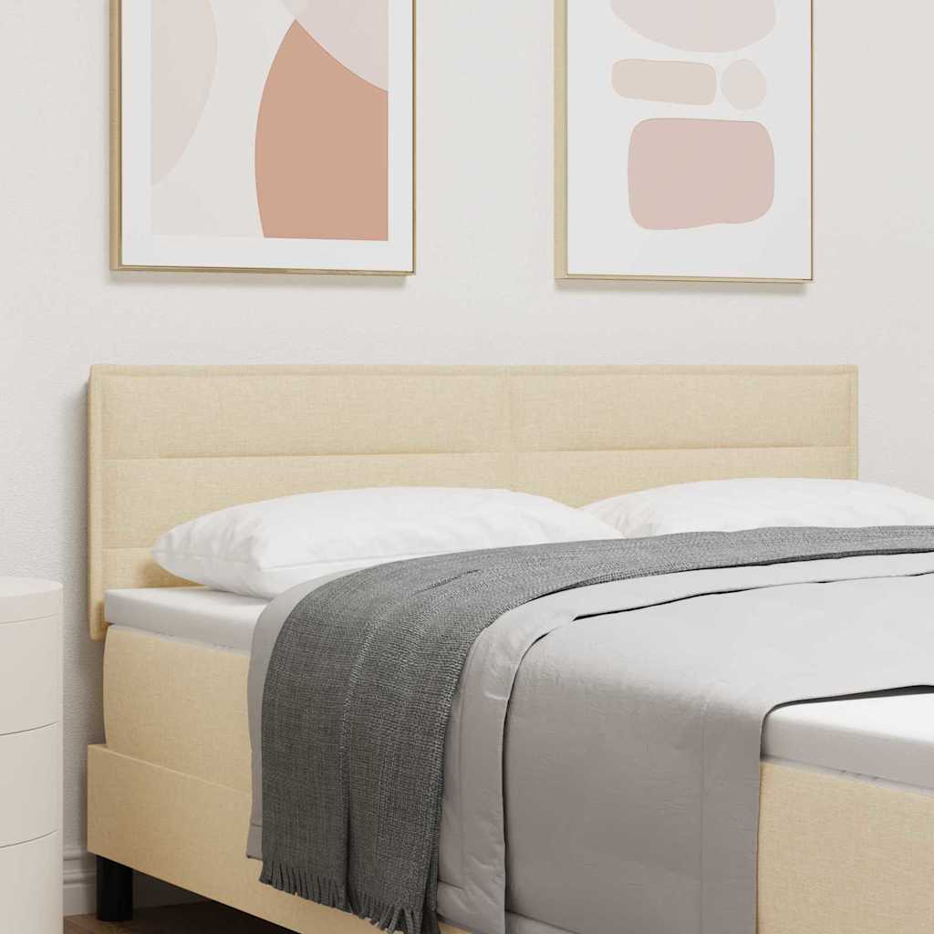 Testiera LED con strisce LED con testiera Crema 144 cm Tessuto | homemem39