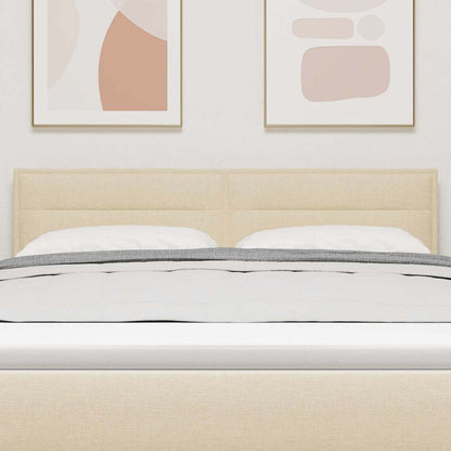 Testiera LED con strisce LED con testiera Crema 144 cm Tessuto | homemem39