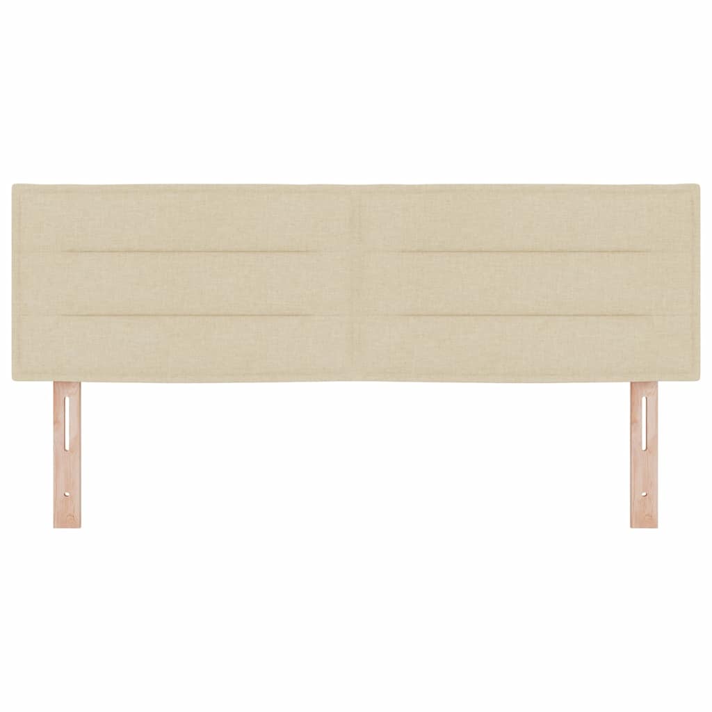 Testiera LED con strisce LED con testiera Crema 144 cm Tessuto | homemem39