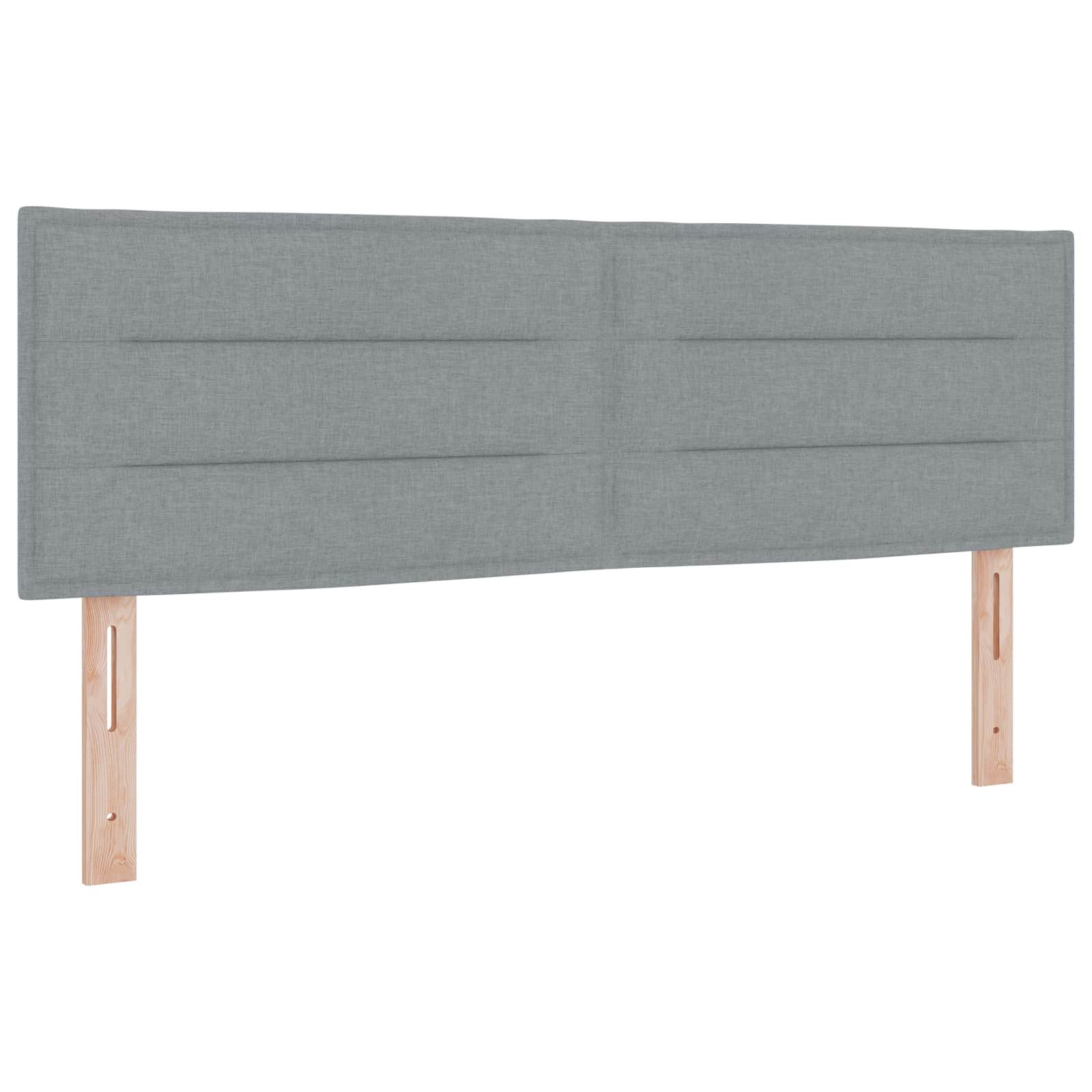 Testiera LED con strisce LED Grigio chiaro 160 cm Tessuto | homemem39
