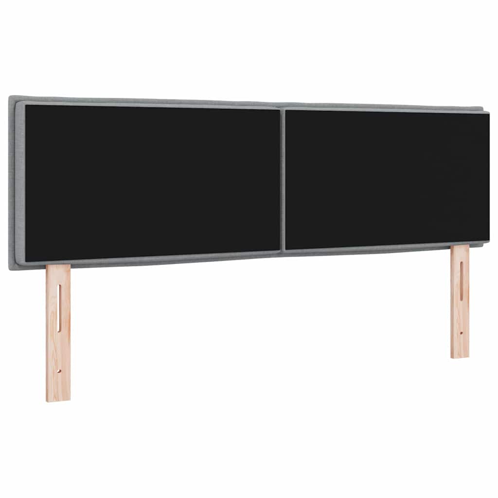 Testiera LED con strisce LED Grigio chiaro 160 cm Tessuto | homemem39