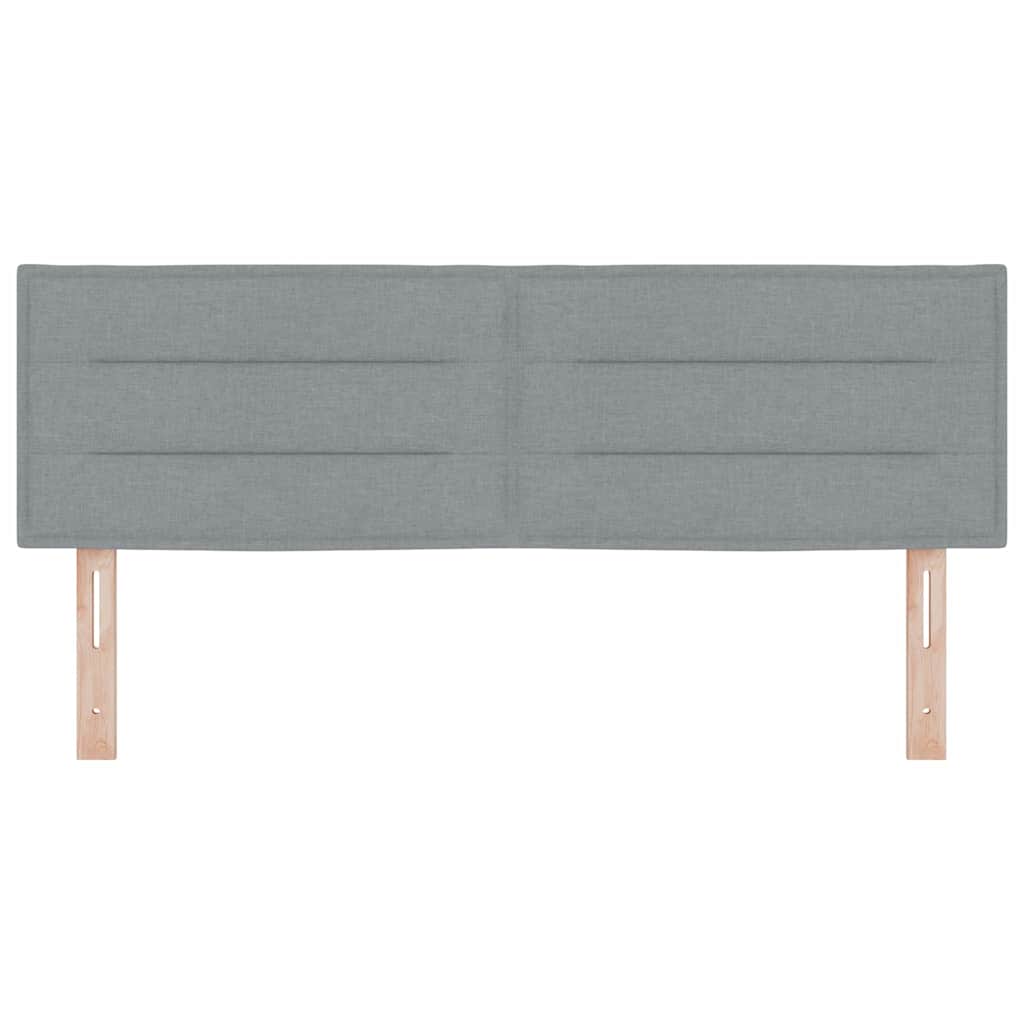 Testiera LED con strisce LED Grigio chiaro 160 cm Tessuto | homemem39