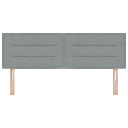 Testiera LED con strisce LED Grigio chiaro 160 cm Tessuto | homemem39