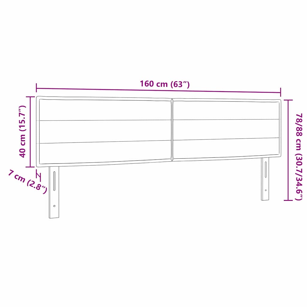 Testiera LED con strisce LED Grigio chiaro 160 cm Tessuto | homemem39