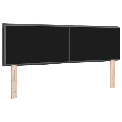 Testiera LED con strisce LED Grigio scuro 160 cm Tessuto