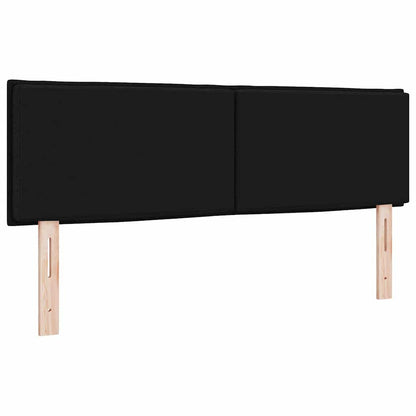Testiera LED con strisce LED con testiera Nero 160 cm Tessuto | homemem39