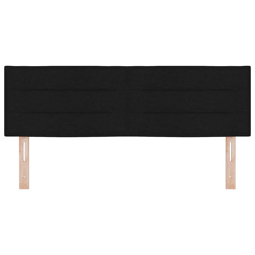 Testiera LED con strisce LED con testiera Nero 160 cm Tessuto | homemem39