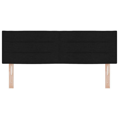 Testiera LED con strisce LED con testiera Nero 160 cm Tessuto | homemem39