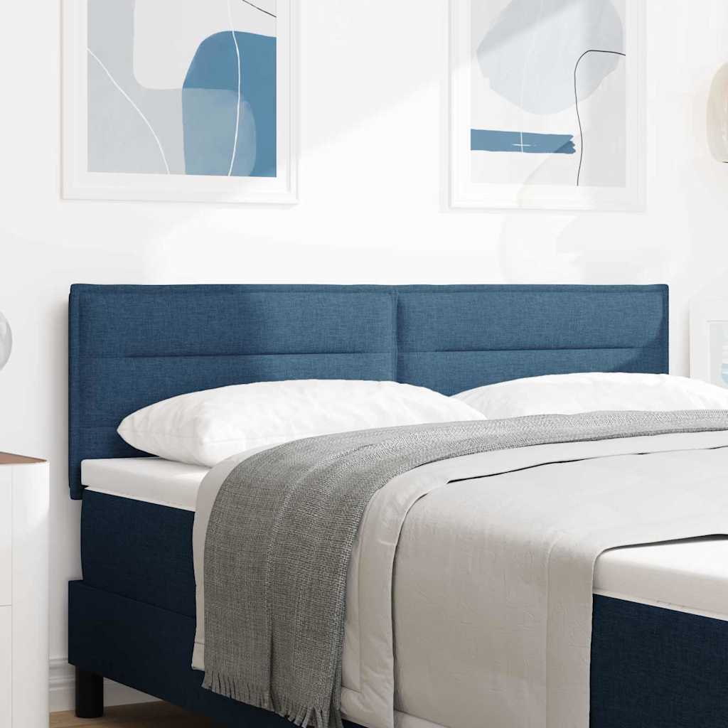 Testiera LED con strisce LED con testiera Blu 160 cm Tessuto | homemem39