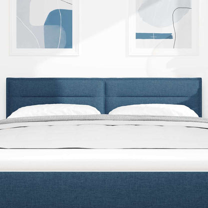 Testiera LED con strisce LED con testiera Blu 160 cm Tessuto | homemem39