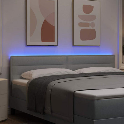 Testiera LED con testiera Grigio chiaro 180 cm Poliestere - homemem39