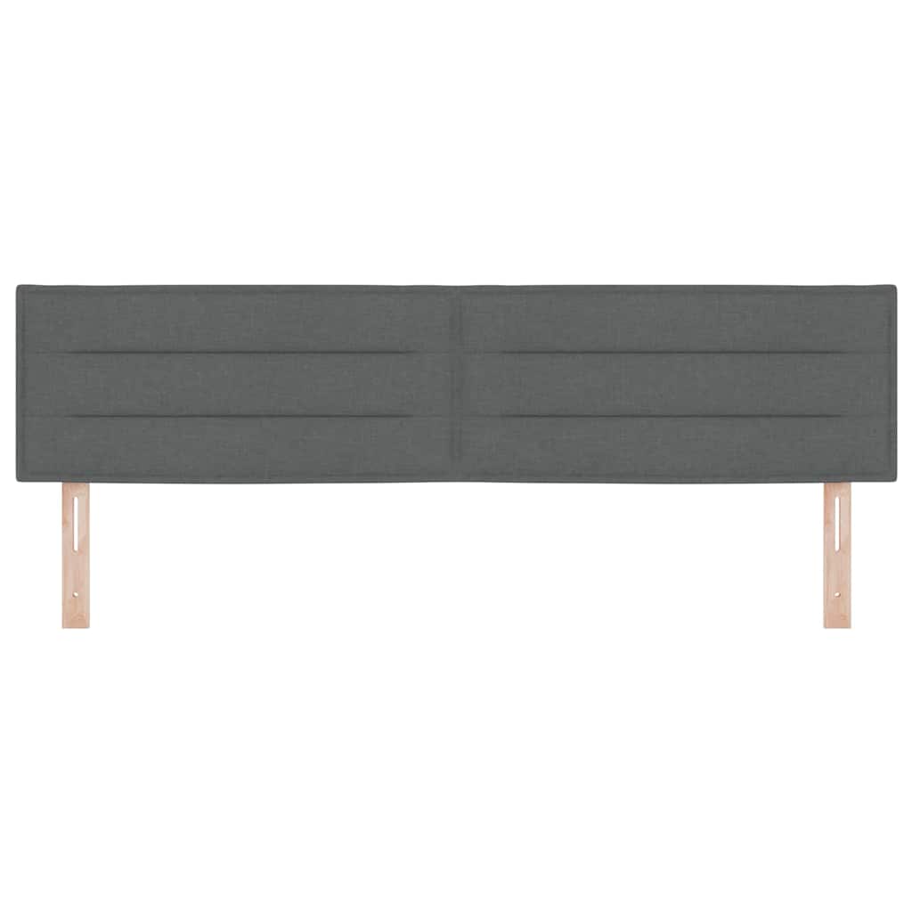 Testiera LED con strisce LED Grigio scuro 180 cm Tessuto | homemem39