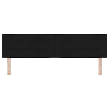 Testiera LED con strisce LED con testiera Nero 180 cm Tessuto | homemem39
