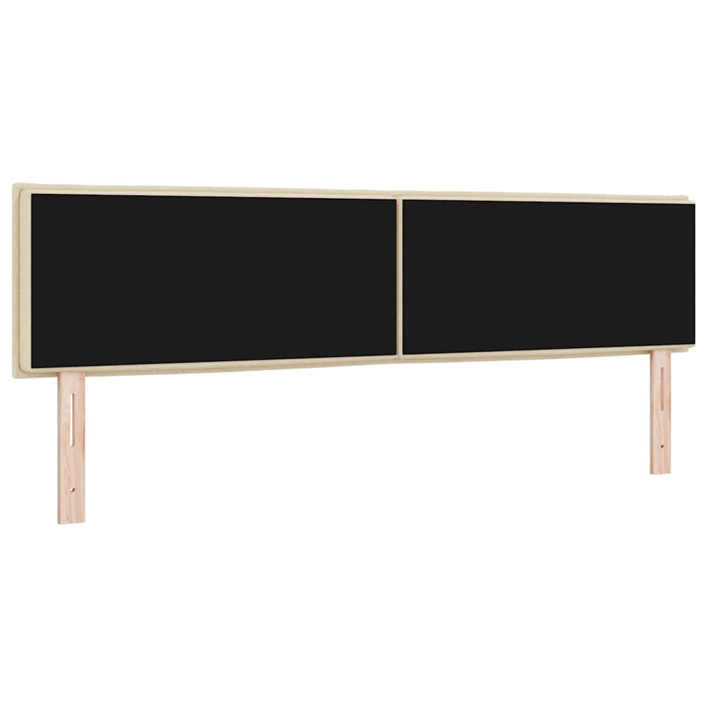 Testiera LED con strisce LED con testiera Crema 180 cm Tessuto | homemem39