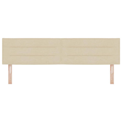 Testiera LED con strisce LED con testiera Crema 180 cm Tessuto | homemem39
