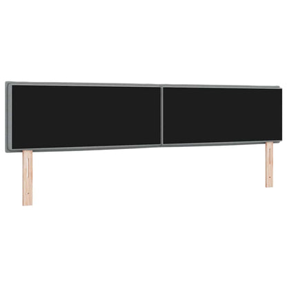 Testiera LED con strisce LED Grigio chiaro 200 cm Tessuto | homemem39