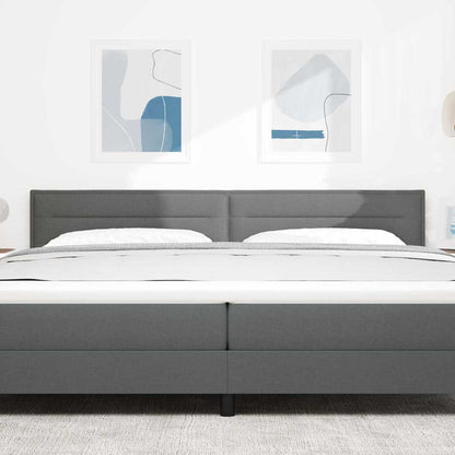 Testiera LED con strisce LED Grigio scuro 200 cm Tessuto | homemem39