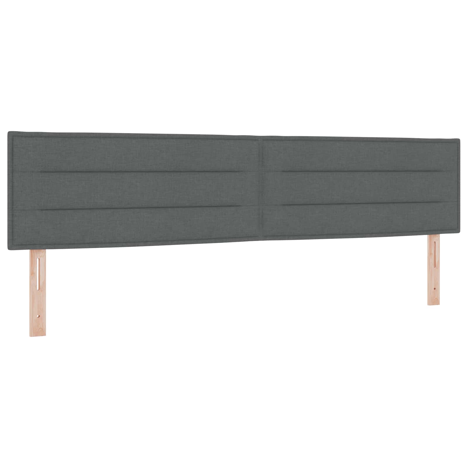 Testiera LED con strisce LED Grigio scuro 200 cm Tessuto | homemem39