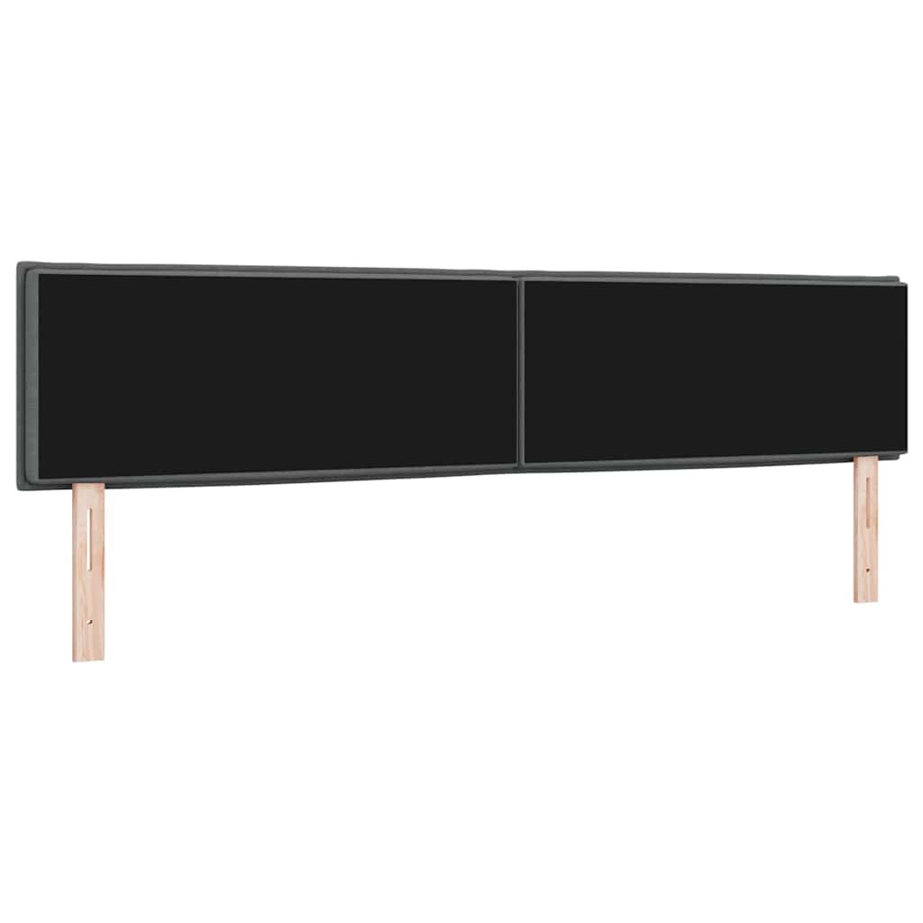 Testiera LED con strisce LED Grigio scuro 200 cm Tessuto | homemem39