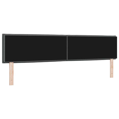 Testiera LED con strisce LED Grigio scuro 200 cm Tessuto | homemem39