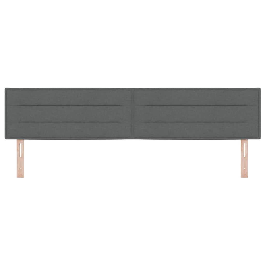 Testiera LED con strisce LED Grigio scuro 200 cm Tessuto | homemem39