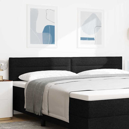 Testiera LED con strisce LED con testiera Nero 200 cm Tessuto | homemem39