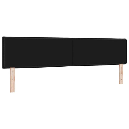 Testiera LED con strisce LED con testiera Nero 200 cm Tessuto | homemem39