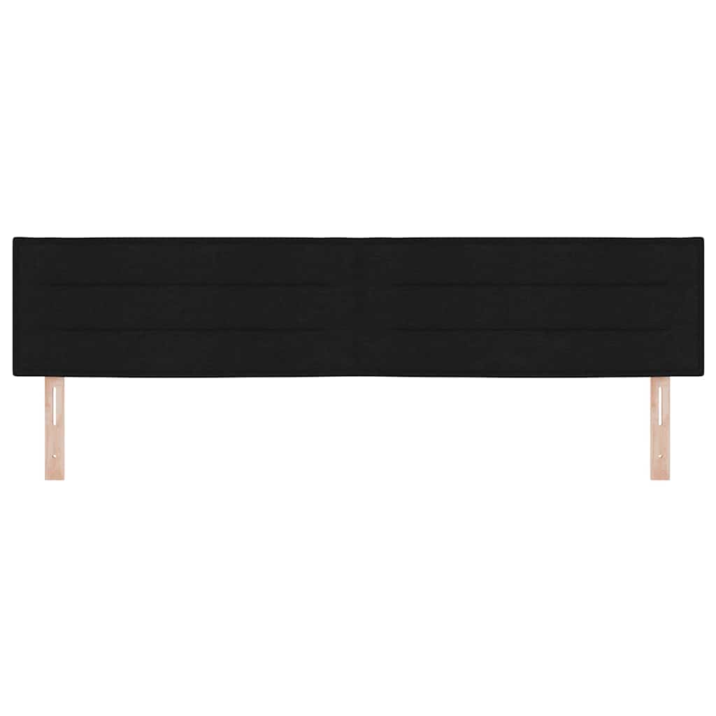 Testiera LED con strisce LED con testiera Nero 200 cm Tessuto | homemem39