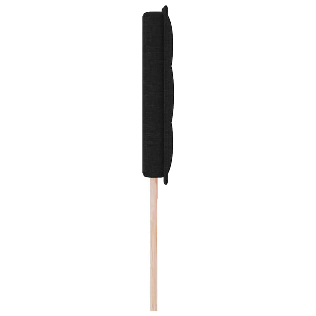 Testiera LED con strisce LED con testiera Nero 200 cm Tessuto | homemem39