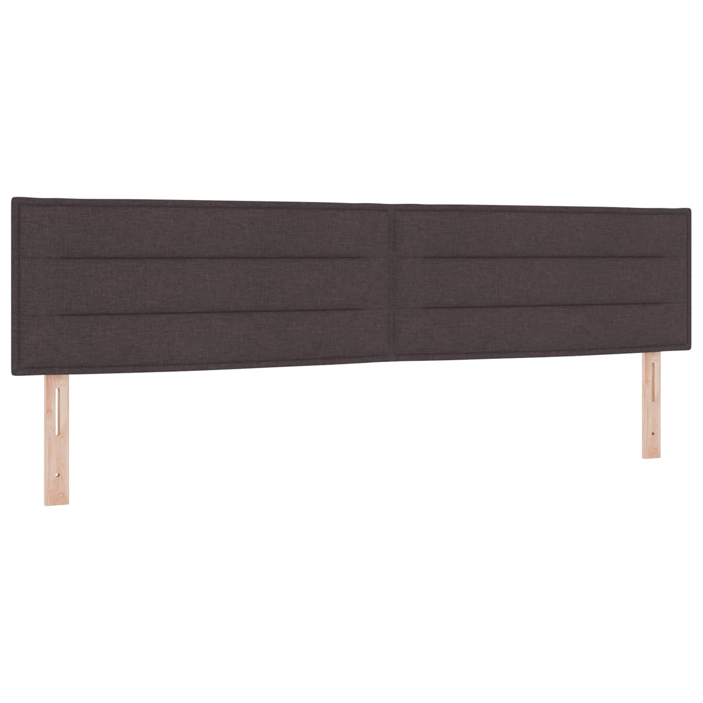 Testiera LED con strisce LED Marrone Scuro 200 cm Tessuto | homemem39