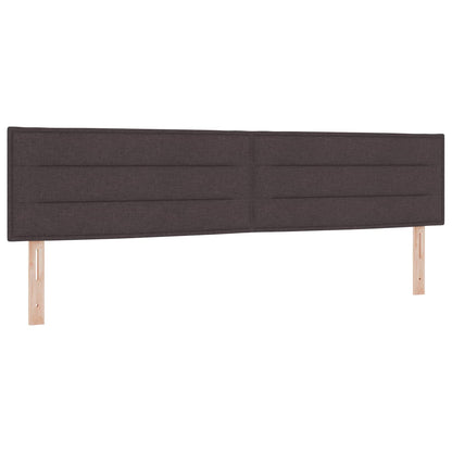 Testiera LED con strisce LED Marrone Scuro 200 cm Tessuto | homemem39