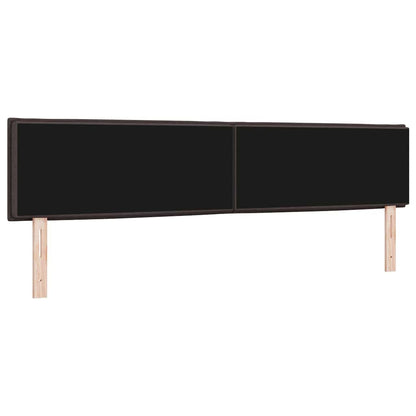 Testiera LED con strisce LED Marrone Scuro 200 cm Tessuto