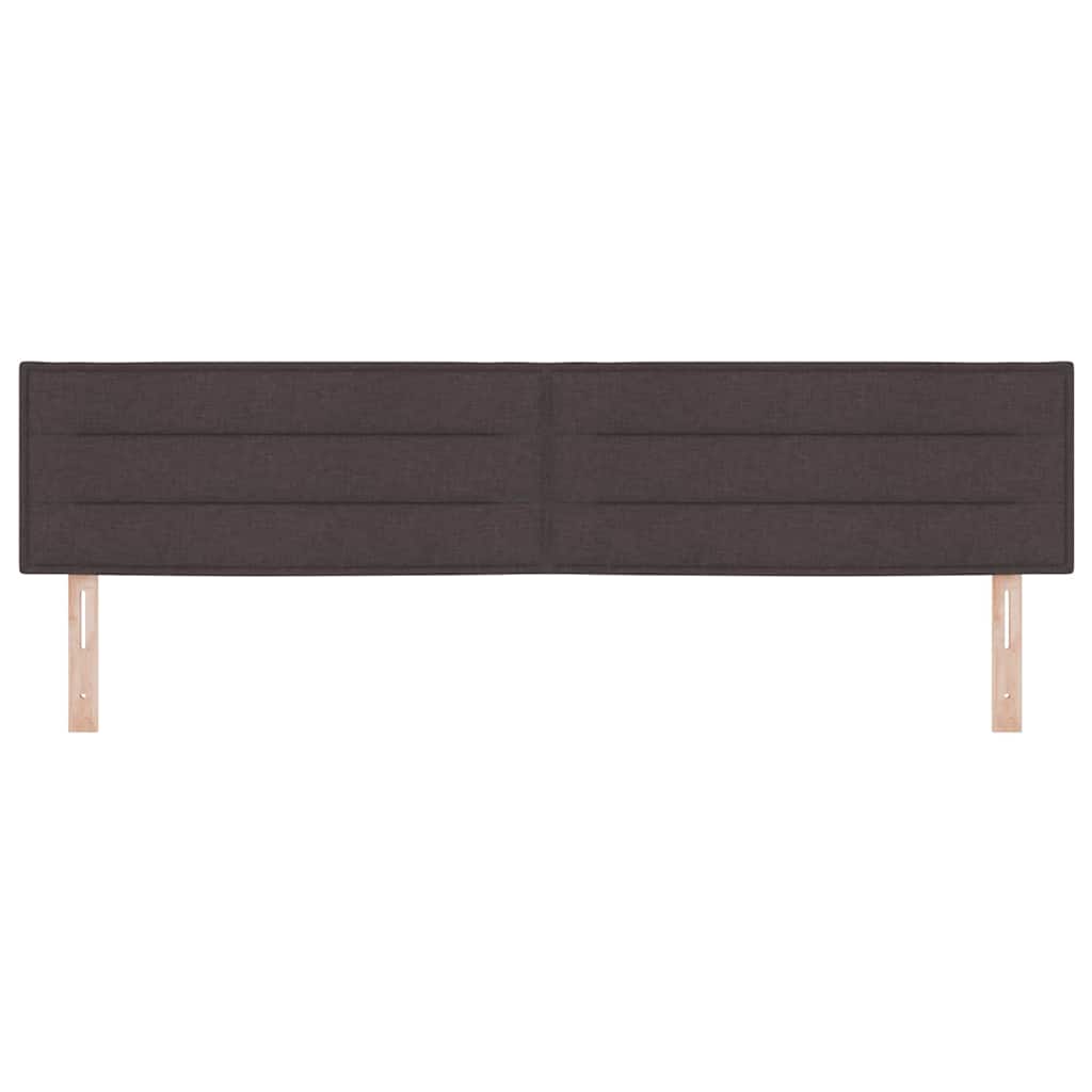 Testiera LED con strisce LED Marrone Scuro 200 cm Tessuto