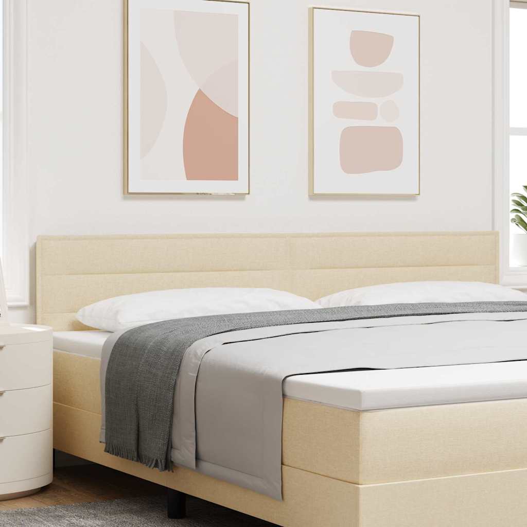 Testiera LED con strisce LED con testiera Crema 200 cm Tessuto | homemem39