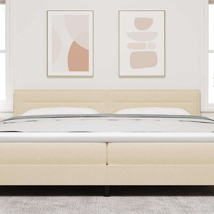 Testiera LED con strisce LED con testiera Crema 200 cm Tessuto | homemem39