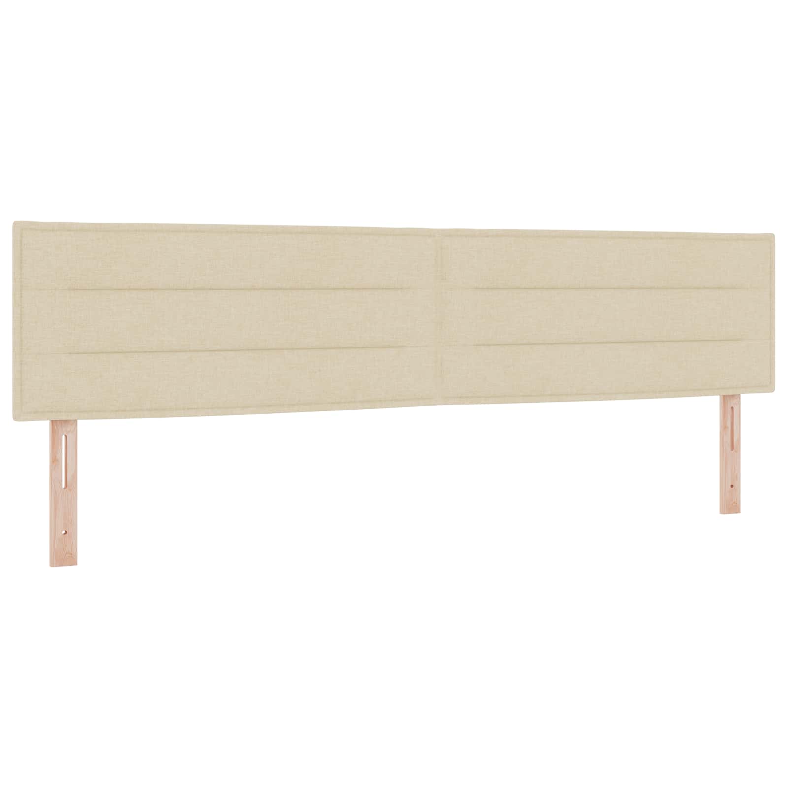 Testiera LED con strisce LED con testiera Crema 200 cm Tessuto | homemem39