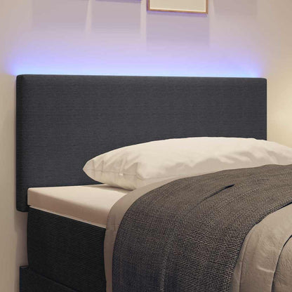 Testiera LED con testiera Grigio scuro 90 cm Tessuto in Cords | homemem39