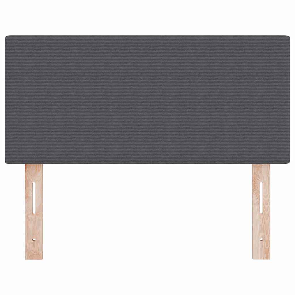 Testiera LED con testiera Grigio scuro 90 cm Tessuto in Cords | homemem39