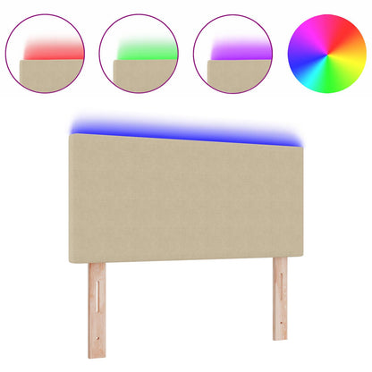 Testiera LED con testiera Grigio Verde 90 cm Poliestere