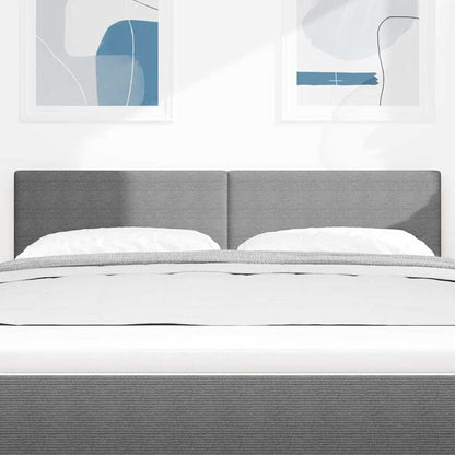 Testiera LED con testiera Grigio chiaro 144 cm Tessuto in Cords
