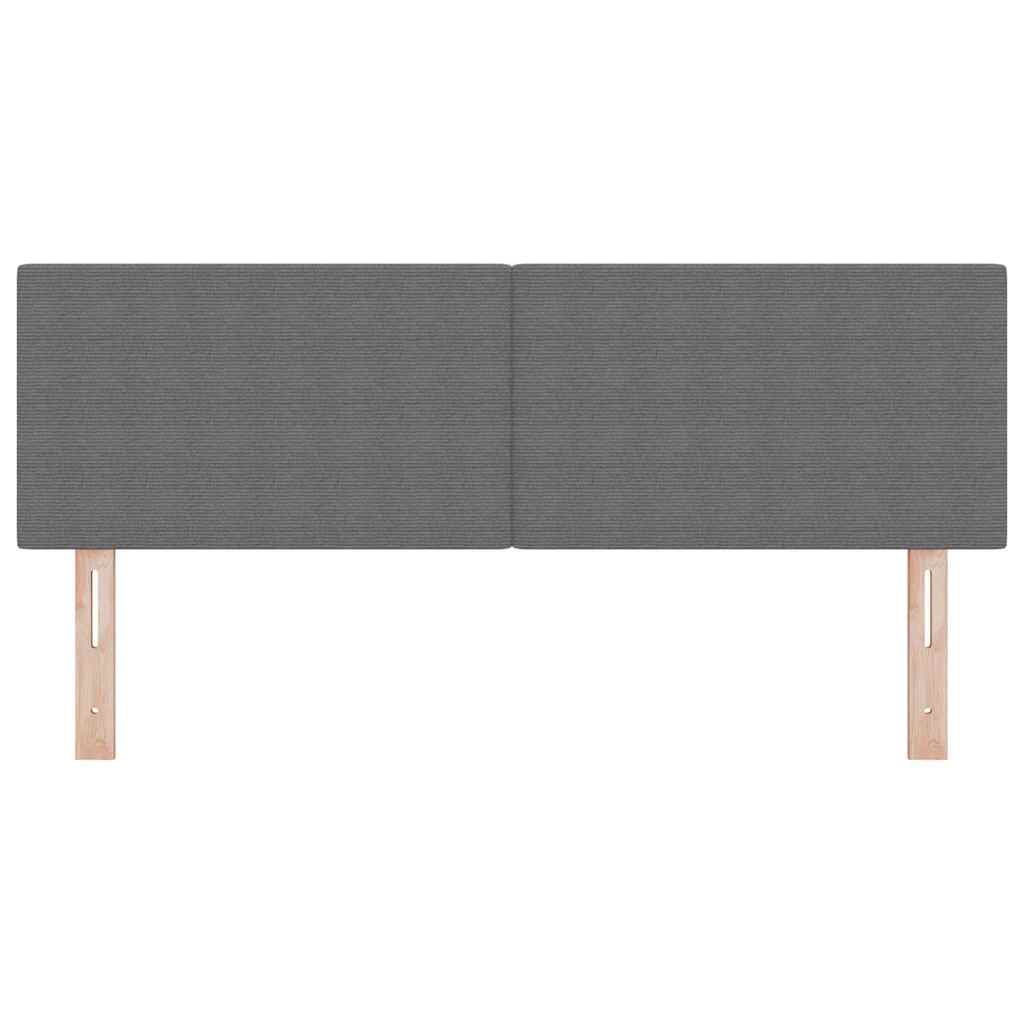 Testiera LED con testiera Grigio chiaro 144 cm Tessuto in Cords | homemem39