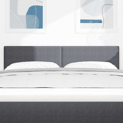 Testiera LED con testiera Grigio scuro 160 cm Tessuto in Cords