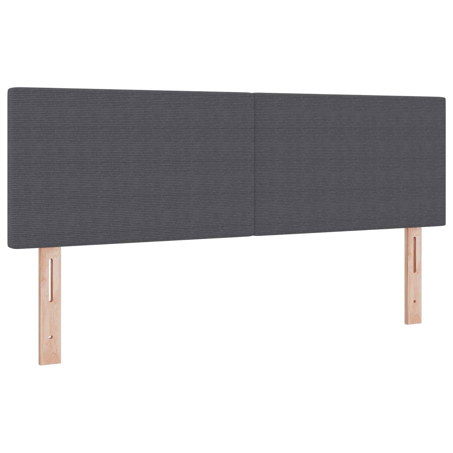 Testiera LED con testiera Grigio scuro 160 cm Tessuto in Cords | homemem39