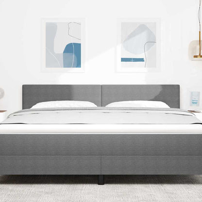 Testiera LED con testiera Grigio chiaro 180 cm Tessuto in Cords
