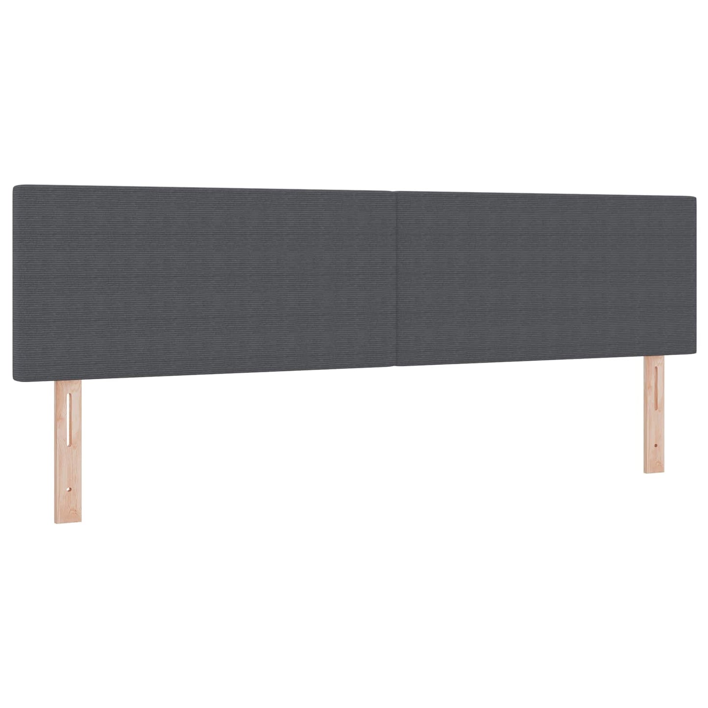 Testiera LED con testiera Grigio scuro 180 cm Tessuto in Cords | homemem39