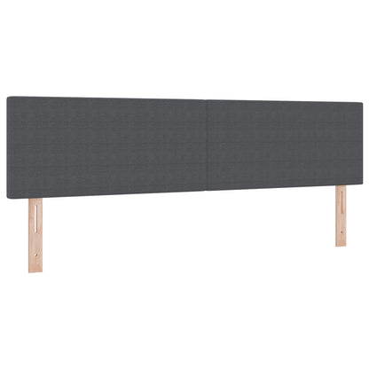Testiera LED con testiera Grigio scuro 180 cm Tessuto in Cords