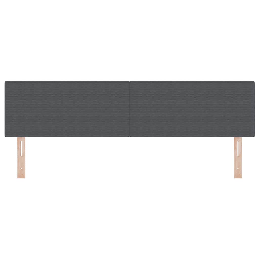 Testiera LED con testiera Grigio scuro 180 cm Tessuto in Cords | homemem39